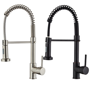 <span class=keywords><strong>Rubinetto</strong></span> da Cucina Moderno in Acciaio Inox Spazzolato Nero Argento <span class=keywords><strong>con</strong></span> Doccetta Estraibile, Fornitori Produttori - Product Image 1