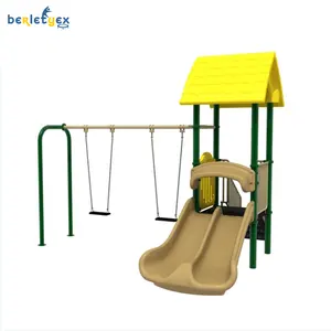 Équipement de terrain de jeu d'amusement de balançoire extérieure pour enfants bon marché durables commerciaux ensemble de jeu de parc de haute qualité petit toboggan personnalisé pour bébé