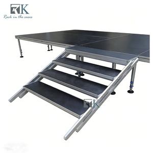 Plateforme de scène réglable en hauteur en aluminium, quatre pieds, portable - Product Image 1