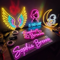 Enseigne néon LED personnalisée avec logo d'entreprise, panneau acrylique rétroéclairé, étanche IP67, télécommande, décoration murale pour magasin de détail