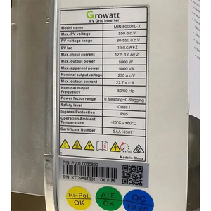 Growatt MIN2500~6000TL-X Monofásico 80V-550V 3.5kW 4.2KW 6KW 7KW 8KW 10KW Solar Doméstico de 2 MPPT Conectado a la Red - Product Image 3