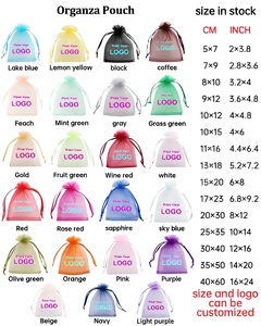 Sacs à cordon en <span class=keywords><strong>tulle</strong></span> organza imprimés étoiles et lunes dorées et argentées, faits à la main, <span class=keywords><strong>pour</strong></span> cosmétiques, sacs en filet transparent, cadeaux, vente en gros - Product Image 5