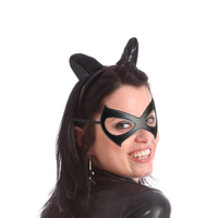 Masque de fête de mascarade en cuir pour femme Accessoire de costume d'halloween Cosplay
