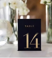 Support de numéros de table personnalisé en acrylique double face, élégant et miroir, pour événements et mariages - Prix de gros