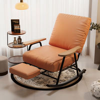 Fauteuil à bascule pliable en acier avec fonction de couchage pour chambre à coucher, salon, bureau à domicile, hôpital, extérieur