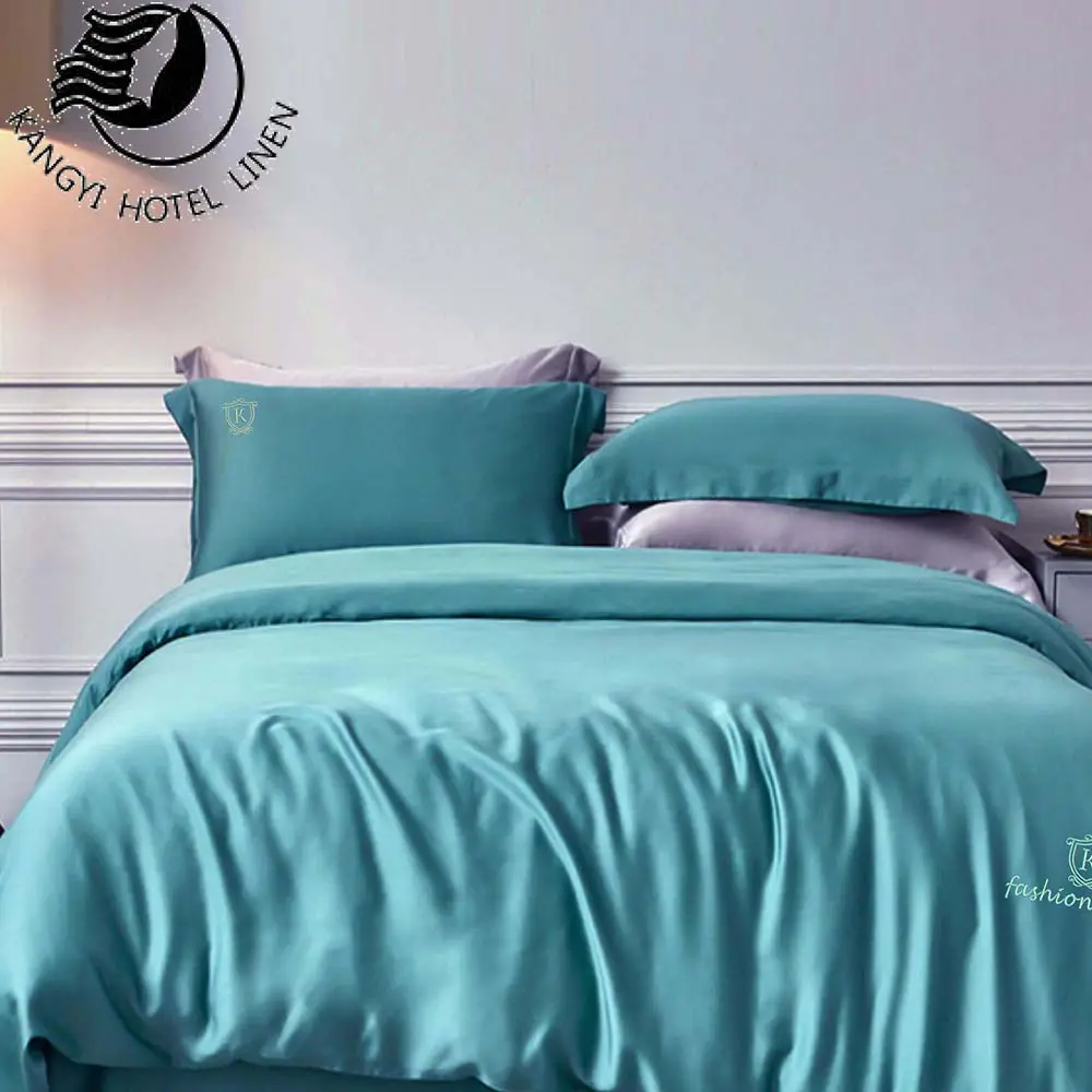 Fashion Hot Sale Hotel Home Luxury Bedding Set 100% Tencel Bet Sheet Linen Bedding