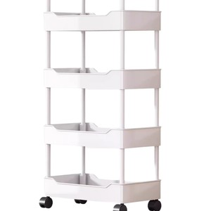 Estante de almacenamiento de varios niveles de 4 niveles con ruedas para uso en la cocina, el baño o junto al refrigerador. - Product Image 5