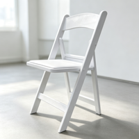 Chaises pliantes en résine blanches légères pour l'extérieur, idéales pour la location, les fêtes, les mariages et les événements (type Wimbledon)