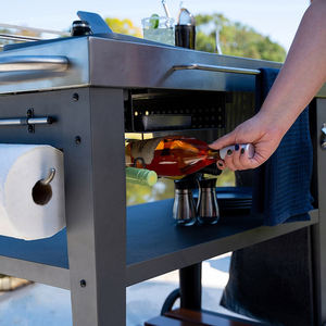 AJUNION Carrito de parrilla de acero Armario de cocina al aire libre Barbacoa Cocina Parrilla Carro de isla con ruedas - Product Image 5