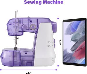 เครื่องเย็บผ้าไฟฟ้าแบบพกพาขนาดเล็ก รุ่นอัพเกรด โปร่งใส ผลิตจากพลาสติก ABS เป็นมิตรกับสิ่งแวดล้อม ป้องกันการติดขัด เหมาะสำหรับใช้ในครัวเรือน - Product Image 2