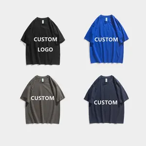 SSLH Wholesale Design Puff Printed Brand Logo Tee 100% Cotton Off-shoulder Classic Sport Casual Unisex T-shirts