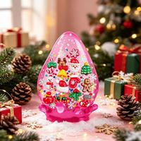Jouet anti-stress souple en forme de goutte d'eau à remontée lente pour Noël 2026, jouet souple transparent en forme de goutte d'eau pour enfants