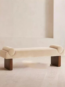 Taburete <span class=keywords><strong>de</strong></span> <span class=keywords><strong>madera</strong></span> tapizado en terciopelo <span class=keywords><strong>de</strong></span> alta gama, estilo retro francés, para entrada <span class=keywords><strong>de</strong></span> hotel, cambio <span class=keywords><strong>de</strong></span> zapatos, dormitorio, guardarropa y pie <span class=keywords><strong>de</strong></span> cama - Product Image 3