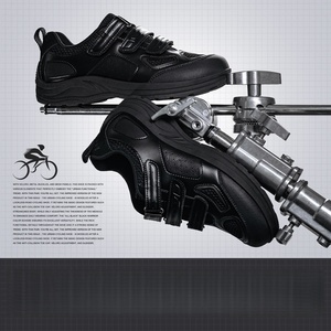 Chaussures de vélo urbaines pour hommes, style fonctionnel, semelle épaisse, dessus en mesh respirant, chaussures sportives décontractées - Product Image 2