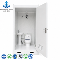 Toilet Modular Portabel Kecil, Kamar Mandi Modern, Toilet untuk Bangunan yang Sudah Ada, Perkemahan, Taman, Toilet Umum