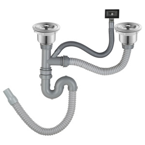 BANGQI acciaio inox Design moderno PVC bagno filtro lucidato da <span class=keywords><strong>cucina</strong></span> lavello acqua <span class=keywords><strong>scarico</strong></span> tubo tubo scolapiatti <span class=keywords><strong>sifone</strong></span> - Product Image 1