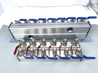 Collecteur d'eau de refroidissement à connexion rapide 6 voies avec robinet à bille pour machine de moulage par injection plastique