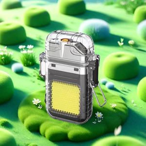 Rechargeable <b>Lighter</b> <b>Torch</b> Mini Keychain Outdoor Camping Lighting Plastic Minimalist Design Lithium Battery Included - Product Image 1