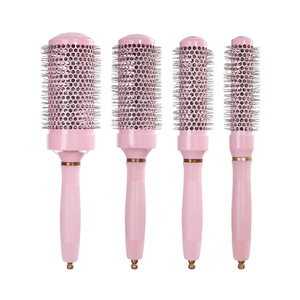 Nylon Cylindrical Hair Curling <b>Brush</b> Large <b>Heat</b> Resistant Salon Use - Product Image 1