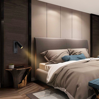 Applique murale LED moderne 3W pour la maison Lampe de chevet réglable par USB Corps multifonctionnel en aluminium pour une utilisation en intérieur pour les hôtels