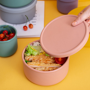 Portable 250ml Silicone Lunch Box Micro-ondes avec <span class=keywords><strong>Rond</strong></span> Style <span class=keywords><strong>Bento</strong></span> Japonais pour Adultes et Nouveau-nés Sans BPA - Product Image 5