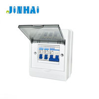 Boîtier de distribution en plastique à montage en surface pour intérieur, série 5S, 4 voies, avec couvercle transparent visible, pour disjoncteurs et distribution d'énergie légère