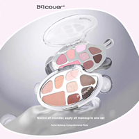 Palette de maquillage complète imperméable Bqcover Peqiao avec des reflets roses chatoyants pour le contour des yeux TB016