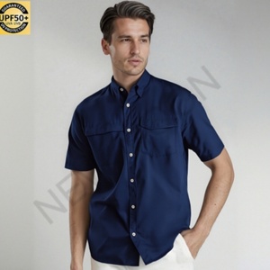 เสื้อตกปลาผู้ชายแบบแห้งเร็ว ระบายอากาศได้ดี แขนสั้น ป้องกันแสงแดด เหมาะสำหรับกิจกรรมกลางแจ้ง - Product Image 3