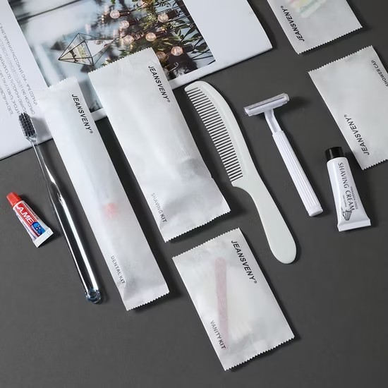 Custom Eco Friendly Hotel Travel Airplane Amenities Set Wholesale Disposable Hotel Amenities Kit