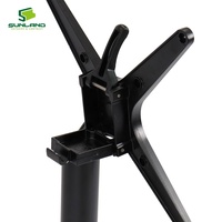 SUNLAND – Base de table pliable en aluminium à pieds en X, résistante à la corrosion, pour usage extérieur et restauration, directement de l'usine