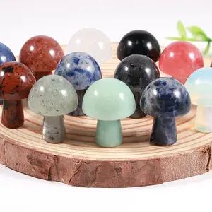 HZ nấm đá quý bán buôn nhân tạo Opal nấm khắc pha lê agaric Milky đá quý trang trí cho món quà