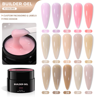 Gel dur pour ongles longue durée sans HEMA ni TPO, transparent rose, pour extensions d'ongles