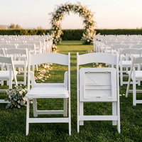 Nouvelle chaise pliante empilable en résine noire moderne, rembourrée, pour événements et mariages, avec chaises de jardin confortables Bjflamingo Wimbledon