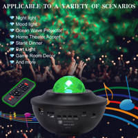 Laser Musical Vague D'océan Starlight Star Master Enfants Smart Home Ciel Étoilé Lumière Led Veilleuse Lampe Lune Étoile Projecteur