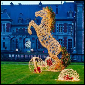 Decoraciones navideñas para exteriores, gran figura de Pegaso con luces LED, resistente al agua - Product Image 4
