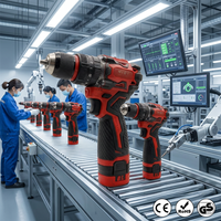 Perceuse sans fil sans balais 16,8 V, batterie lithium, perceuse électrique, machine de perçage puissante pour le bois et le métal