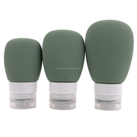 Ensemble de toilette de voyage en silicone, trousse de maquillage imperméable, flacons de voyage en silicone rechargeables, kits cosmétiques portables