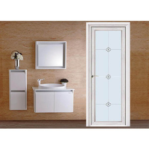 Vetro smerigliato vetro trasparente bianco porta interna <span class=keywords><strong>per</strong></span> bagni su misura porta a battente pvc - Product Image 2
