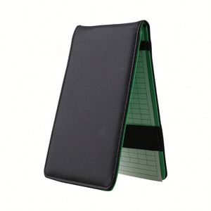 Porta Marcador de Golf de Cuero Negro Premium con Ranura para Lápiz, Logotipo Personalizado, Regalo para Torneos, Libro de Yardas Personalizable - Product Image 2