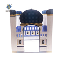 Maison de jeu en carton ondulé personnalisée pour mosquée, avec logo sur mesure et finition en papier couché