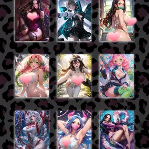 Venta caliente tamaño A5 tarjetas coleccionables tablero de papel de color desnudo Doujin juguetes agua beso diosa historia Waifu <span class=keywords><strong>Ganyu</strong></span> regalo de Navidad - Product Image 5