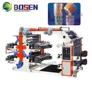 BSYT4-800 Automatische Flexografische Printer 2 Kleuren Papier Plastic Flexo Drukmachine