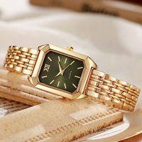 Nouvelle Arrivée Montre Femme Luxe Léger en Alliage Bracelet Acier Étudiante Tendance Simple Carrée Quartz pour Femme
