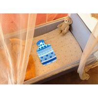 Bouteille d'eau chaude extra large SC ECOMMERCE, motif bleu, capacité 2000 ml, durable, réutilisable, en peluche douce, matériaux en PVC tricoté, faite à la main