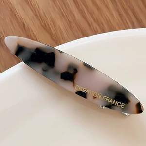 法国复古高端发夹女5厘米琥珀色醋酸鸭嘴设计珍珠盒新款侧刘海夹发饰派对 - Product Image 6