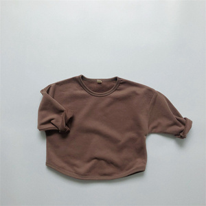 Style coréen unisexe enfants décontracté basique vêtements sweats couleur unie français éponge enfant en bas âge enfants garçons filles pull haut - Product Image 6