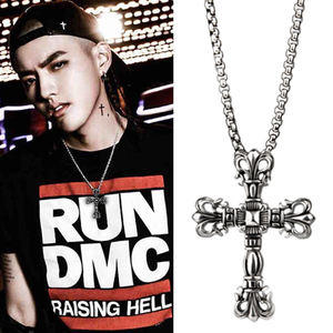 고품질 개성 유형 크로스 스테인레스 스틸 액세서리 락 쇼 쿨 중공 316L 스테인레스 스틸 목걸이 남성 - Product Image 2