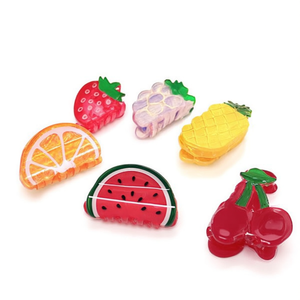 Fermaglio per capelli a forma di frutta da 9 cm per donna, forcina colorata a forma di frutta - Product Image 2