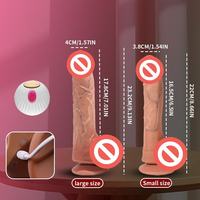 Dildo Realista para Adultos, Pene Falso Eléctrico Totalmente Automático para Masturbación Femenina con Función de Calentamiento y 10 Frecuencias de Vibración