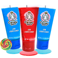 OEM Vente directe d'usine Tube de dentifrice Halal forme Confiture de fruits super aigre Bonbons liquides à presser Vente en gros